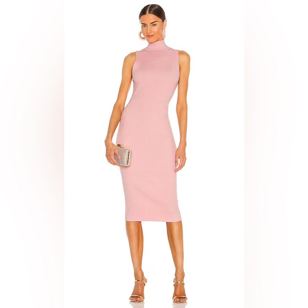 Alice & Olivia Pink Knit Midi Dress Size S